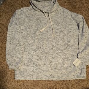 J. America Light Gray Cowl Neck Hoodie